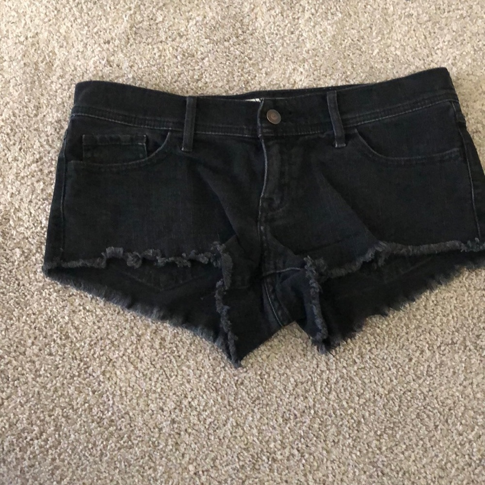 Black Jean Shorts
